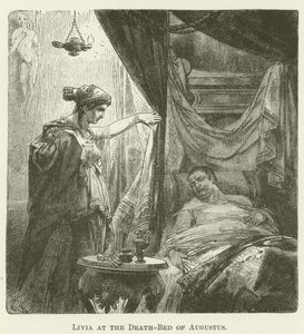 Livia at the Death-Bed of Augustus by English School