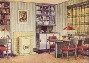 Living-room with Dining Area and Solid Fuel Fire