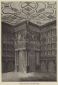 Lobby and Door in the Red Lodge by English School