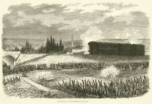 Locomotive Batteries in Action, November 1870 by English School