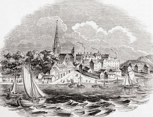 Londonderry, Northern Ireland, from Old England: A Pictorial Museum, pub. 1847 by English School