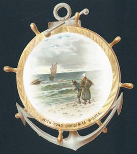 Looking through a ships wheel