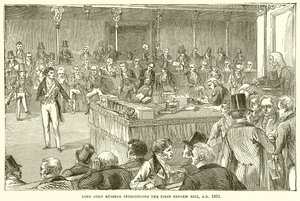 Lord John Russell Introducing the First Reform Bill, A.D. 1831 by English School