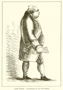 Lord North (Facsimile of an Old Print) by English School