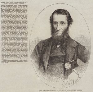 Lord Portman, President of the Royal Agricultural Society by English School