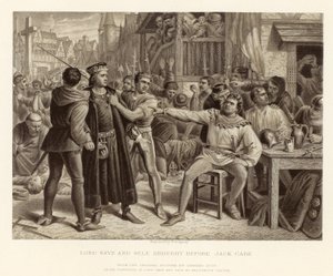 Lord Saye and Sele brought before Jack Cade; from an original picture by Charles Lucy by English School