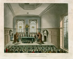 Lottery Drawing at Coopers Hall by English School