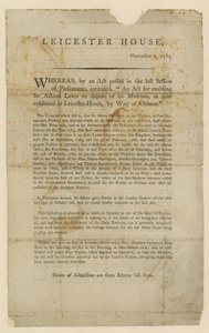 Lottery for Disposal of Sir Ashton Lever