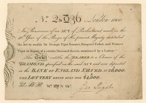 Lottery to Win a Diamond, 1800 by English School
