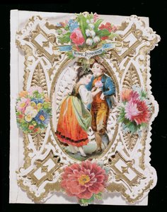 Love, Innocence, Valentine card, c.1870 by English School