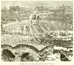 Lower Part of the Amphitheatre at Capua by English School