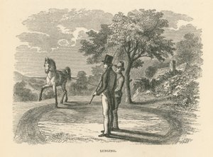 Lunging (engraving) by English School