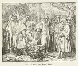 Luther Burns the Popes Bull