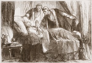 Luther on His Death-Bed by English School