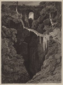 Lydford Bridge by English School