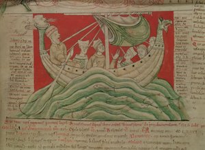 The visions dreamt by King Henry I in Normandy in 1130, from the Worcester Chronicle by English School
