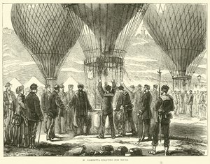M. Gambetta Starting for Tours, November 1870 by English School