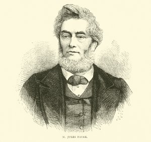 M Jules Favre, September 1870 by English School