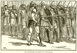 Macedonian Soldiers in Phalanx by English School