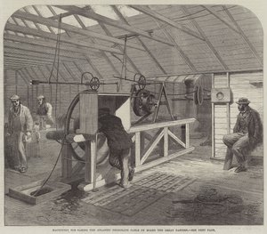 Machinery for Taking the Atlantic Telegraph Cable on Board the Great Eastern