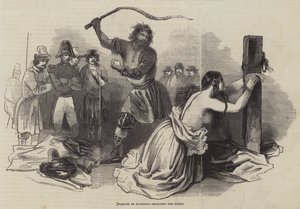 Madame de Kalerdgi receiving the Knout by English School