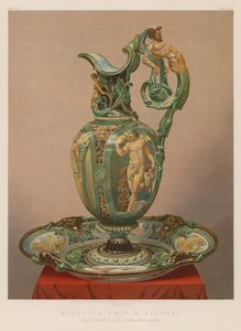 Majolica Ewer and Plateau