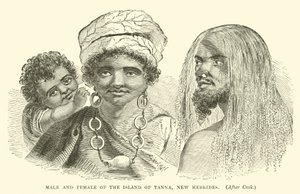 Male and Female of the Island of Tanna, New Hebrides, after Cook by English School