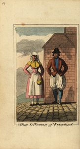 Man and Woman of Friesland, Holland by English School