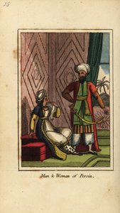 Man and woman of Persia by English School