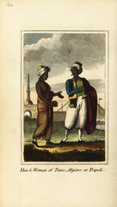 Man and Woman of Tunis, Algiers or Tripoli by English School