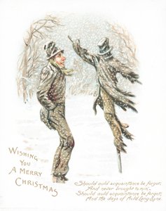 Man looking at Scarecrow by English School