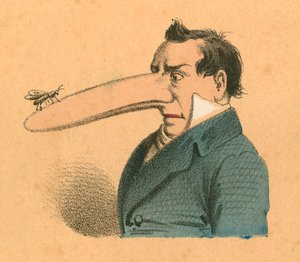 Man with Fly on the End of His Long Nose