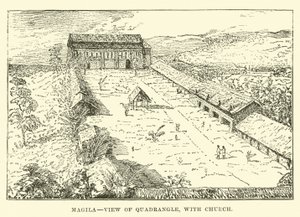 Mangila, View of Quadrangle, with Church by English School