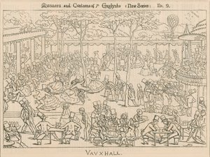 Manners and Customs of the English, Vauxhall Gardens, London by English School