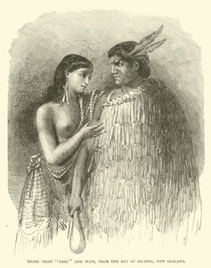 Maori Chief Heki and Wife, from the Bay of Islands, New Zealand by English School