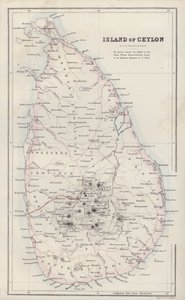 Map: Island of Ceylon, by G H Swanston, Edinburgh by English School