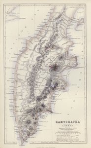 Map: Kamtchatka, according to A Erman, drawn by Augustus Petermann