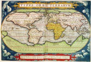 Map charting Sir Francis Drake