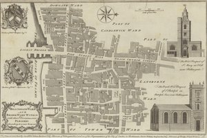 Map of Billingsgate and Bridge Wards, London
