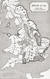 Map of Britain in 626, from 