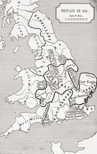 Map of Britain in 634, from 