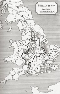 Map of Britain in 640, from The Northumbrian Kingdom in 