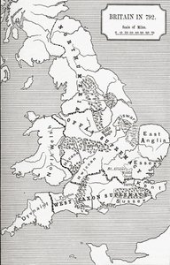 Map of Britain in 792, from 
