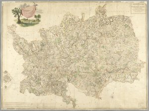 Map of Hertfordshire by English School