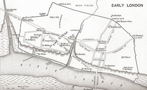 Map of London in the 11th Century