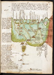 Map of Lower Egypt, from the Notebook of Sir Walter Raleigh, c.1606-08 by English School