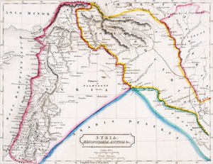 Map of Syria, Mesopotamia, Assyria, from 