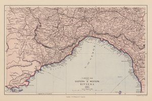 Map of the Eastern and Western Riviera by English School