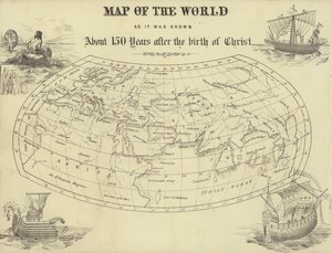 Map of the world as it was known about 150 years after the birth of Christ by English School