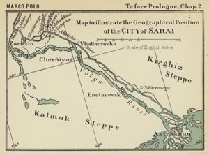 Map to Illustrate the Geographical Position of the City of Sarai by English School